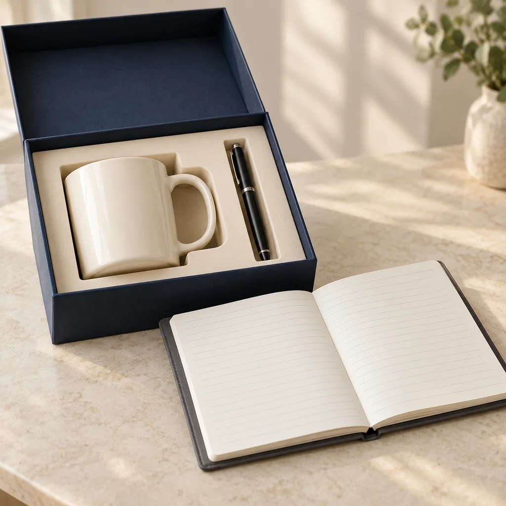 Coffee & Planning Gift Box — AI-generated representative image
