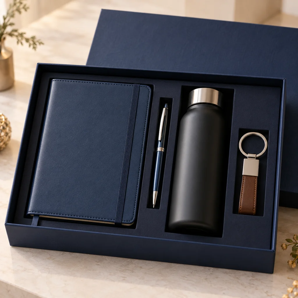 Premium Diwali Corporate Gift Hamper — main view, AI-generated representative image